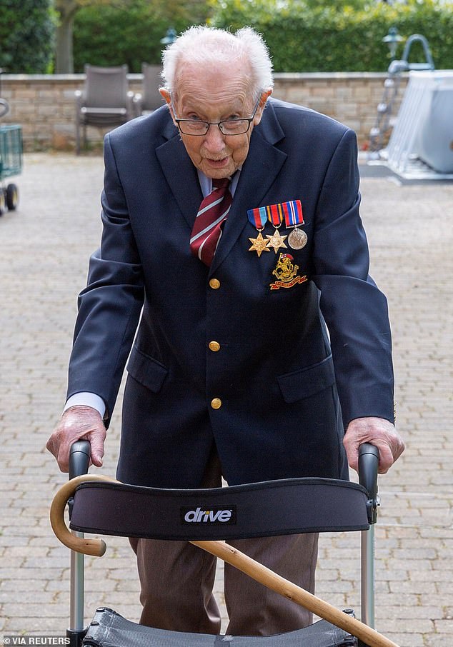 Inspiring! WWII hero, Captain Tom Moore raises more than £15 million for charity